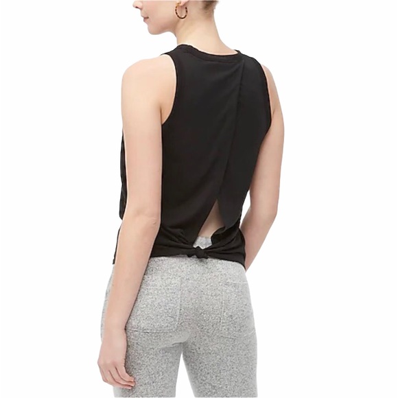 J. CREW Tie Back Tank Black Ultra Soft Fabric NWT - Picture 5 of 9